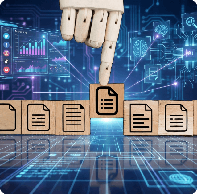 Data-driven AI marketing partner generating custom on-brand content for franchises and multi-unit retail locations