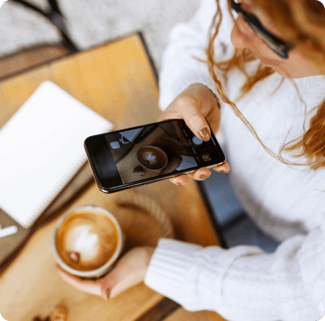 Automated system for transforming real customer moments into pre-approved, on-brand social media marketing assets.